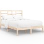 Solid pine wood bed frame 140x190 cm by , Beds and slatted bases - Ref: Foro24-3105775, Price: 109,09 €, Discount: %