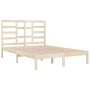 Solid pine wood bed frame 140x190 cm by , Beds and slatted bases - Ref: Foro24-3105775, Price: 109,09 €, Discount: %