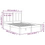 Estructura de cama madera maciza de pino 150x200 cm de , Camas y somieres - Ref: Foro24-3105735, Precio: 139,99 €, Descuento: %