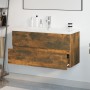 Badezimmerschrank aus geräuchertem Eichensperrholz mit Waschbecken von , Badezimmerwaschtische - Ref: Foro24-3152882, Preis: ...