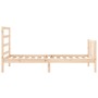 Single bed frame with solid wood headboard by , Beds and slatted bases - Ref: Foro24-3191866, Price: 80,49 €, Discount: %