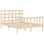 Estructura de cama con cabecero madera maciza 140x200 cm de , Camas y somieres - Ref: Foro24-3192101, Precio: 119,95 €, Descu...