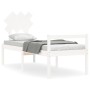 Seniorenbett mit weißem Massivholz-Kopfteil von , Betten und Lattenroste - Ref: Foro24-3195507, Preis: 113,72 €, Rabatt: %