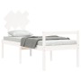 Seniorenbett mit weißem Massivholz-Kopfteil von , Betten und Lattenroste - Ref: Foro24-3195507, Preis: 113,72 €, Rabatt: %