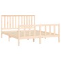 White pine wood bed frame with headboard 150x200cm by , Beds and slatted bases - Ref: Foro24-3188211, Price: 160,53 €, Discou...