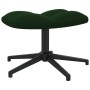 Silla de relajación con taburete terciopelo verde oscuro de , Sillones - Ref: Foro24-328108, Precio: 143,99 €, Descuento: %