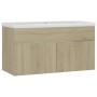 Mueble con lavabo madera de ingeniería roble Sonoma de , Tocadores de baño - Ref: Foro24-3070841, Precio: 223,62 €, Descuento: %