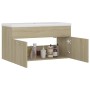 Mueble con lavabo madera de ingeniería roble Sonoma de , Tocadores de baño - Ref: Foro24-3070841, Precio: 223,62 €, Descuento: %