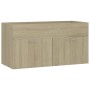 Sonoma oak engineered wood vanity unit with sink by , bathroom vanities - Ref: Foro24-3070841, Price: 223,62 €, Discount: %