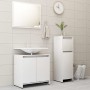 Bathroom furniture set 3 pieces glossy white engineered wood by , Bathroom furniture - Ref: Foro24-3056931, Price: 119,41 €, ...