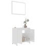 Juego de muebles de baño 3 pzas madera ingeniería blanco brillo de , Muebles de baño - Ref: Foro24-3056931, Precio: 119,41 €,...