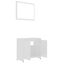 Bathroom furniture set 3 pieces glossy white engineered wood by , Bathroom furniture - Ref: Foro24-3056931, Price: 119,41 €, ...