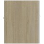 White engineered wood and Sonoma oak cabinet with sink by , bathroom vanities - Ref: Foro24-3070843, Price: 223,49 €, Discoun...