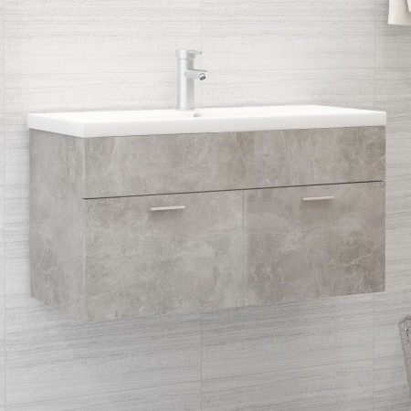 Concrete gray engineered wood cabinet with sink by , bathroom vanities - Ref: Foro24-3071292, Price: 277,36 €, Discount: %