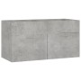 Betongrauer Holzwerkstoffschrank mit Waschbecken von , Badezimmerwaschtische - Ref: Foro24-3071292, Preis: 277,36 €, Rabatt: %