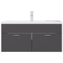 Gray engineered wood cabinet with sink by , bathroom vanities - Ref: Foro24-3071299, Price: 315,66 €, Discount: %