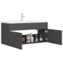 Gray engineered wood cabinet with sink by , bathroom vanities - Ref: Foro24-3071299, Price: 315,66 €, Discount: %