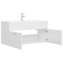 Glossy white engineered wood cabinet with sink by , bathroom vanities - Ref: Foro24-3071303, Price: 320,52 €, Discount: %