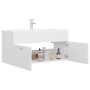 Glossy white engineered wood cabinet with sink by , bathroom vanities - Ref: Foro24-3071303, Price: 320,52 €, Discount: %