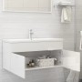 Glossy white engineered wood cabinet with sink by , bathroom vanities - Ref: Foro24-3071303, Price: 320,52 €, Discount: %