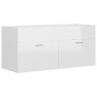 Glossy white engineered wood cabinet with sink by , bathroom vanities - Ref: Foro24-3071303, Price: 320,52 €, Discount: %