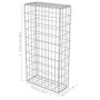 Gabion wall with galvanized steel covers 50x20x100 cm by vidaXL, fence panels - Ref: Foro24-143576, Price: 44,41 €, Discount: %