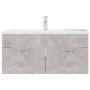 Mueble con lavabo madera de ingeniería gris hormigón de , Tocadores de baño - Ref: Foro24-3071301, Precio: 285,99 €, Descuent...