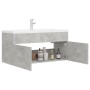 Betongrauer Holzwerkstoffschrank mit Waschbecken von , Badezimmerwaschtische - Ref: Foro24-3071301, Preis: 285,99 €, Rabatt: %