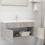 Mueble con lavabo madera de ingeniería gris hormigón de , Tocadores de baño - Ref: Foro24-3071301, Precio: 285,99 €, Descuent...