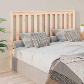 Solid pine wood bed headboard 156x6x101 cm by , Headboards and footboards - Ref: Foro24-818525, Price: 57,70 €, Discount: %