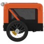 Haustier-Fahrradanhänger, Eisen-Oxford-Gewebe, Orange und Schwarz von , Kinderwagen für Haustiere - Ref: Foro24-93907, Preis:...