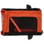 Pet Bicycle Trailer Iron Oxford Cloth Orange Black by , pet strollers - Ref: Foro24-93907, Price: 80,61 €, Discount: %