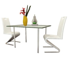 Sillas de comedor 2 unidades cuero sintético blanco de , Sillas de comedor - Ref: Foro24-241296, Precio: 237,99 €, Descuento: %