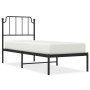 Estructura de cama con cabecero metal negro 75x190 cm de , Camas y somieres - Ref: Foro24-373877, Precio: 57,18 €, Descuento: %