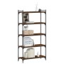 Bookcase with 5 shelves engineered wood brown oak 80x30x154 cm by , Bookcases and shelves - Ref: Foro24-837681, Price: 50,19 ...