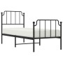 Bed frame with headboard and black metal footboard 80x200 cm by , Beds and slatted bases - Ref: Foro24-373896, Price: 63,88 €...