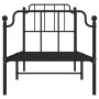 Bed frame with headboard and black metal footboard 80x200 cm by , Beds and slatted bases - Ref: Foro24-373896, Price: 63,88 €...