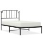 Estructura de cama con cabecero metal negro 100x200 cm de , Camas y somieres - Ref: Foro24-373882, Precio: 70,36 €, Descuento: %