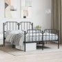 Estructura de cama cabecero y estribo metal negro 150x200 cm de , Camas y somieres - Ref: Foro24-373907, Precio: 110,18 €, De...