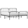 Estructura de cama cabecero y estribo metal negro 193x203 cm de , Camas y somieres - Ref: Foro24-373911, Precio: 117,37 €, De...