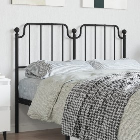 Black metal headboard 120 cm by , Headboards and footboards - Ref: Foro24-373918, Price: 30,59 €, Discount: %