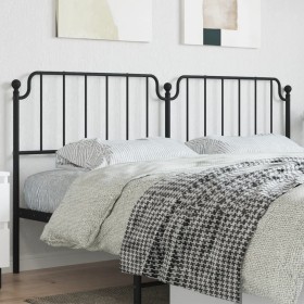 Black metal headboard 193 cm by , Headboards and footboards - Ref: Foro24-373924, Price: 32,99 €, Discount: %