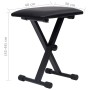 Black Double Braced Keyboard Stand and Stool Set by vidaXL, Benches and stools - Ref: Foro24-70097, Price: 70,25 €, Discount: %