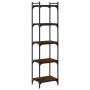 Bookcase with 5 shelves engineered wood brown oak 40x30x154 cm by , Bookcases and shelves - Ref: Foro24-837641, Price: 51,53 ...