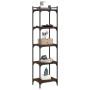 Bookcase with 5 shelves engineered wood brown oak 40x30x154 cm by , Bookcases and shelves - Ref: Foro24-837641, Price: 51,53 ...