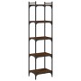 Bookcase with 5 shelves engineered wood brown oak 40x30x154 cm by , Bookcases and shelves - Ref: Foro24-837641, Price: 51,53 ...