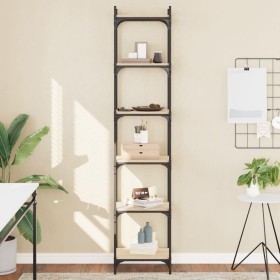 Bookcase with 6 shelves engineered wood Sonoma oak 40x30x188 cm by , Bookcases and shelves - Ref: Foro24-837643, Price: 61,59...