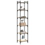 Bookcase with 6 shelves engineered wood Sonoma oak 40x30x188 cm by , Bookcases and shelves - Ref: Foro24-837643, Price: 61,59...