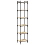 Bookcase with 6 shelves engineered wood Sonoma oak 40x30x188 cm by , Bookcases and shelves - Ref: Foro24-837643, Price: 61,59...