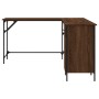 Brown oak engineered wood desk 141x141x75 cm by , Desks - Ref: Foro24-837601, Price: 94,03 €, Discount: %